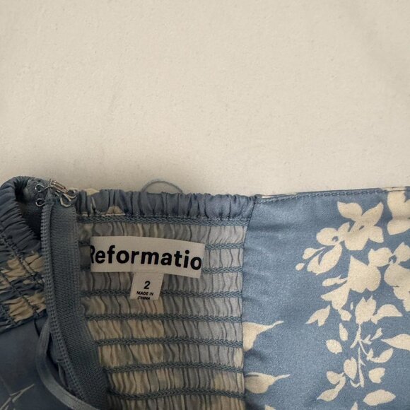 Reformation Barrow Silk Dress in Aliso - Picture 3 of 3